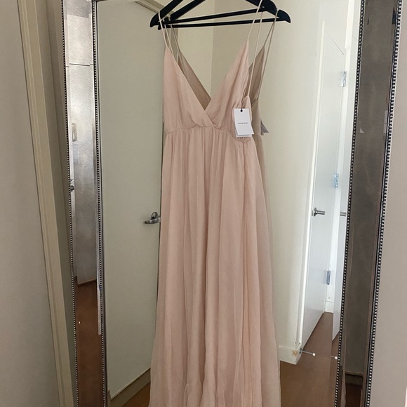 ANINE BING Chiffon Gown in Blush - Picture 4 of 8